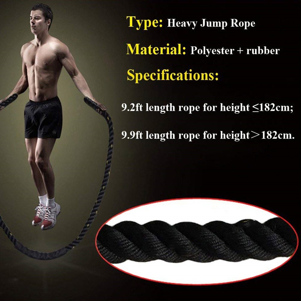 Rope Battle Skipping Ropes Power Training Fitness Home Gym Equipment - 0 from JK - sports | 25mm Black 3M