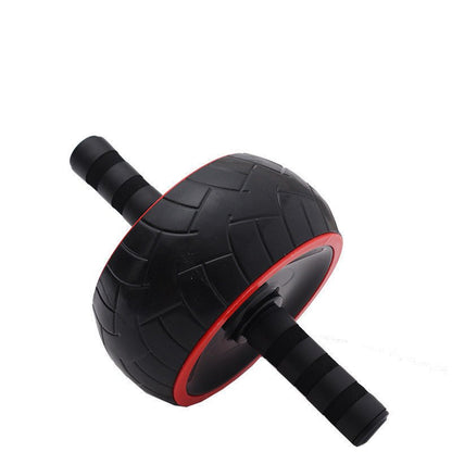 Silent Single - Wheel Abdominal Home Fitness Equipment Exercise Abdominal Muscle Roller - 0 from JK - sports | Tire skin wheel black and red