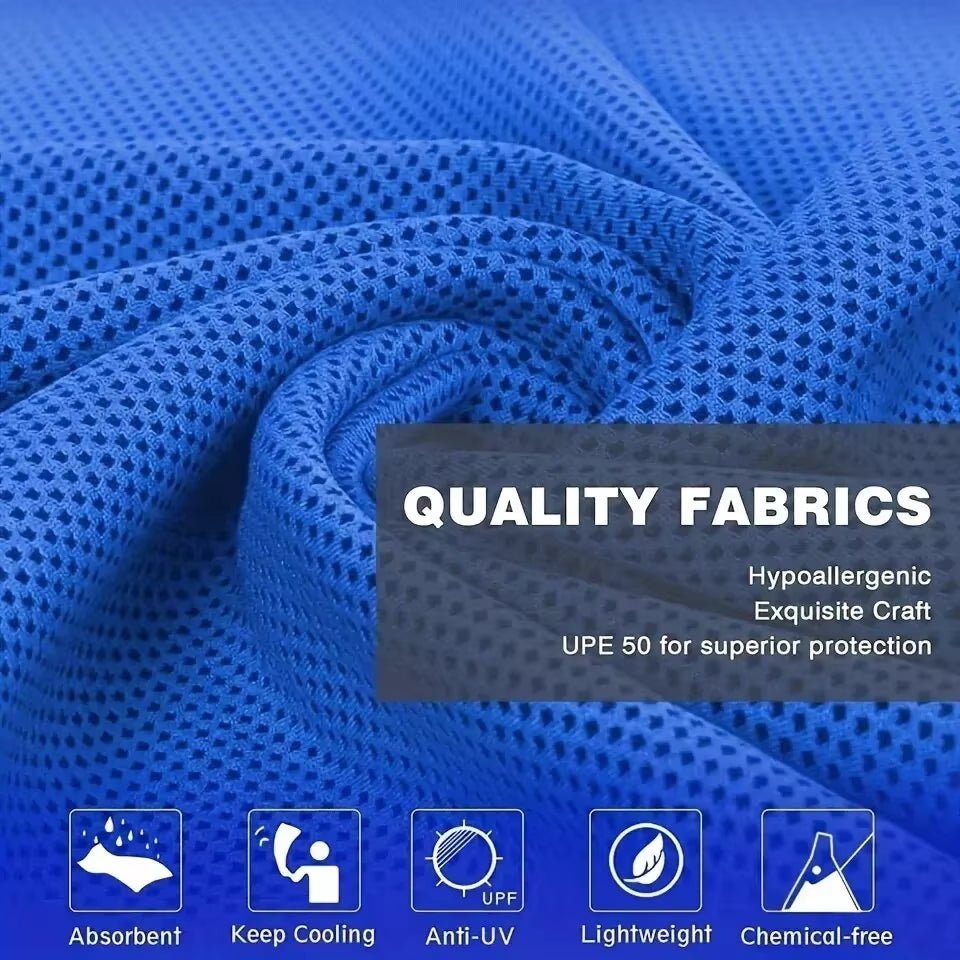 U Cooling Hoodie Towel Beach Camping Gym Building Sun Protection Quick Drying Sports Cooling Towel Headband - from JK - sports | Black