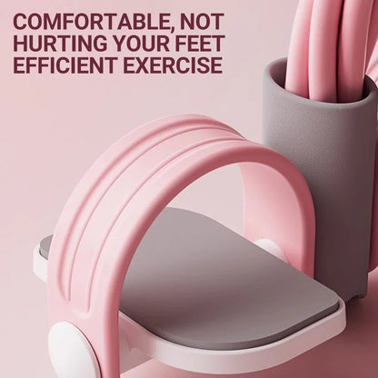 Woman Yoga Pedal Puller Portable Resistance Band Exercise At Home Tension Rope Multifunctional Exercise Equipment - 5 from JK - sports | Pink