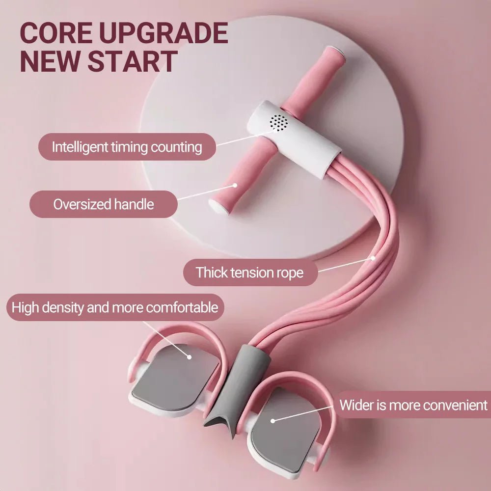 Woman Yoga Pedal Puller Portable Resistance Band Exercise At Home Tension Rope Multifunctional Exercise Equipment - 5 from JK - sports | Pink