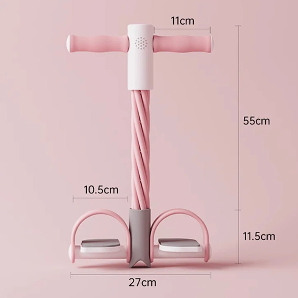 Woman Yoga Pedal Puller Portable Resistance Band Exercise At Home Tension Rope Multifunctional Exercise Equipment - 5 from JK - sports | Pink