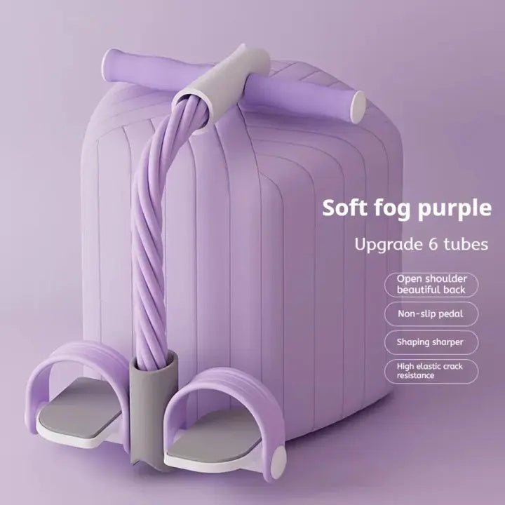 Woman Yoga Pedal Puller Portable Resistance Band Exercise At Home Tension Rope Multifunctional Exercise Equipment - 5 from JK - sports | Purple