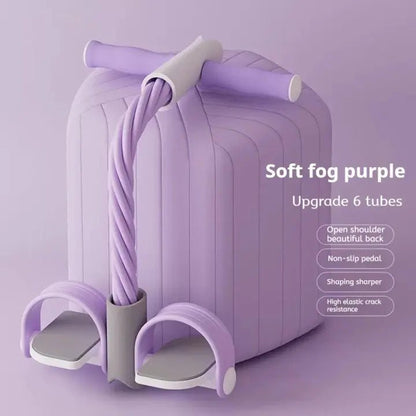 Woman Yoga Pedal Puller Portable Resistance Band Exercise At Home Tension Rope Multifunctional Exercise Equipment - 5 from JK - sports | Purple
